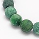 Jade natural de África reronda hebras de abalorios G-O151-04-4mm-1