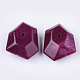 アクリルビーズ  天然石風  多面カット  ポリゴン  赤ミディアム紫  40.5x32x16.5mm  穴：2.5mm X-OACR-T011-167B-2