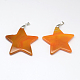 Star Dyed Natural Agate Big Pendants G-Q942-50-2