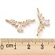 Brass Pave Clear Cubic Zirconia Pendants X-KK-Q789-08G-3