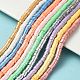10 Strands 10 Colors Eco-Friendly Handmade Polymer Clay Beads Strands CLAY-YW0001-90-4