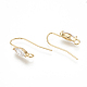 Brass Earring Hook ZIRC-Q019-006G-2