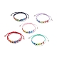 Ensemble de bracelets de perles tressées en résine mauvais œil 5 pièces 5 couleurs BJEW-JB08809-4