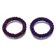 Bracelets extensibles en perles de verre électrolytique à facettes BJEW-S144-002G-06-5