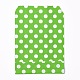 クラフト紙袋  ハンドルなし  食品保存袋  水玉模様  グリーン  18x13cm CARB-P001-A01-05-2