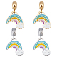 UNICRAFTALE 4Pcs 2 Colors Rainbow Charms Enamel Pendant 304 Stainless Steel Rainbow Pendant Cloud Charms European Large Hole Rainbow Jewelry Pendant Earring Pendants for Jewelry Making STAS-UN0034-28-1