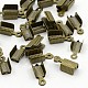 Antique Bronze Plated Brass Necklace Folding Crimp Ends X-EC056-AB-NF-2