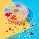400pcs 8 couleurs perles acryliques transparentes TACR-YW0001-44-5