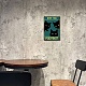 Creatcabin Panneau de chat noir en métal vintage pour décoration de salle de bain AJEW-WH0157-727-6