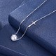 925 pendentif en forme de croix de perles en argent sterling NJEW-BB30761-6