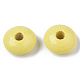 Perles en bois de hêtre naturel teint WOOD-T015-43F-2