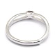 Verstellbare 925 Sterling Silber Ring Komponenten STER-I016-016P-3