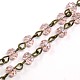 Handmade Glass Faceted Rondelle Beads Chains AJEW-PH00498-02-2