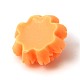 Dark Orange Resin Carnation Flower Cabochons for Mother's Day Jewelry X-CRES-J008-03-2