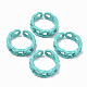 Spray Painted Alloy Cuff Rings RJEW-T011-29F-RS-1