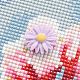 Supporto della copertura del magnete della pittura del diamante di plastica del fiore AJEW-M028-03B-2
