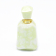 ファセット天然レモンジェイドの開閉可能な香水瓶ペンダント  真鍮のパーツとガラスのエッセンシャルオイルのボトル  30~40x14~18x11~14mm  穴：0.8mm  ガラス瓶容量：3ml（0.101液量オンス）  宝石の容量：1ml（0.03液量オンス） G-E556-04C-2