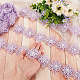 OLYCRAFT 5Yards Embroidered Flower Lace Pearl Trim Lilac Pearl Lace Ribbon Vintage Edging Trimmings Embroidered Applique Sewing Craft for Sewing Craft Wedding Dress Embellishment OCOR-WH0071-022B-3