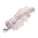 Décorations de pendentif en perles de quartz rose naturel et d'améthyste HJEW-JM01234-01-3