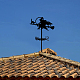 オランウータン鉄風向インジケーター  屋外の庭の風の測定ツールのための風見鶏  魔女  274x358mm AJEW-WH0265-0012-5