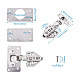 Spritewelry 304 Stainless Steel 8Pcs Hinge Pieces & 2Pcs Hydraulic Hinge FIND-SW0001-03-3