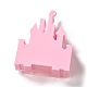 プラスチックビーズ収納ケース  キャンディートリートギフトボックス  結婚披露宴用梱包箱用  城  ピンク  12.1x9x3.5cm  穴：5mm X-CON-C006-18A-2