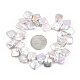 Fili di perle keshi di perle nucleate naturali barocche PEAR-S020-K10-2-4
