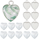 Kit para hacer colgantes de cúpula de corazón en blanco diy sunnyclue DIY-SC0023-02-1