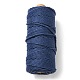 工芸品の編み物用の綿糸  ダークスレートブルー  3mm  約109.36ヤード（100m）/ロール KNIT-PW0001-01-01-1