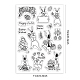 GLOBLELAND Eater Bunny Clear Stamps Easter Egg Silicone Stamps Easter Wishes Rubber Transparent Seal Stamps for Card Making DIY Scrapbooking Photo Album Decoration DIY-WH0167-57-0127-6