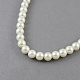 Imitazione set di gioielli di perle di vetro: collane SJEW-R125-9-2