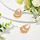 ANATTASOUL 1 Pair Alloy Filligree Teardrop Chandelier Earrings for Women EJEW-AN0001-50-7