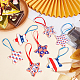 30Pcs 6 Style Independence Day Theme Star Cotton Ornaments DIY-WH0401-15-5