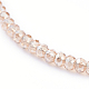 Verre plaquent colliers de perles NJEW-JN02793-06-2