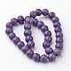 Chapelets de perles en verre opaque de couleur unie GLAA-D080-8mm-02-2