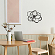 NBEADS Line Drawing Flowers Metal Wall Art Decor HJEW-WH0067-223-7
