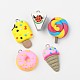 Lovely food set Polymer Clay Pendants/Links CLAY-X0008-1