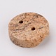 Flat Round 2-Hole Natural Picture Jasper Buttons G-F270-17-2
