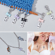 Marqueurs de point de verrouillage pendentif mot rs/ws en perles acryliques avec nœud papillon en alliage HJEW-PH01886-5