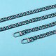 SUPERDANT 47inch DIY Iron Flat Chain Strap Handbag Chains Accessories Purse Straps Shoulder Cross Body Replacement Straps-with 2pcs Metal Buckles IFIN-PH0024-03B-9x120-3