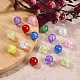80 pièces 8 couleurs perles rondes en verre craquelé transparent brins CCG-SZ0001-09-2