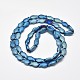 Full Plated Frosted Electroplate Glass Fish Beads Strands X-EGLA-M001-B01-2