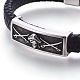Leather Braided Cord Bracelets BJEW-E350-07A-2