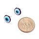 Flat Round with Evil Eye Stud Earrings EJEW-JE04797-3