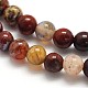 Natural Red Lightning Agate Round Beads Strands G-N0166-42-12mm-2