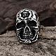 Punk Rock Style 316L Surgical Stainless Steel Skull Finger Rings for Men RJEW-BB01216-11AS-3