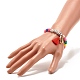Mot amour perles bracelet extensible pour fille femmes BJEW-JB07208-01-3