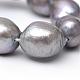Oval Natural Cultured Freshwater Pearl Beads Strands PEAR-R015-30-3