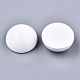 Spray Painted White Wood Cabochons WOOD-TAC0001-23C-3
