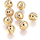 BENECREAT 8Pcs Baseball Brass Beads 18K Gold Plated Brass Enamel Beads(9.3x9mm) Hole: 2.1mm for DIY Jewelry Making KK-BC0007-14G-4
